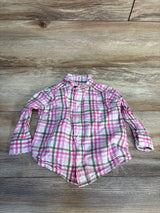 Carter's Plaid Button Up Shirt Pink sz 6-9m