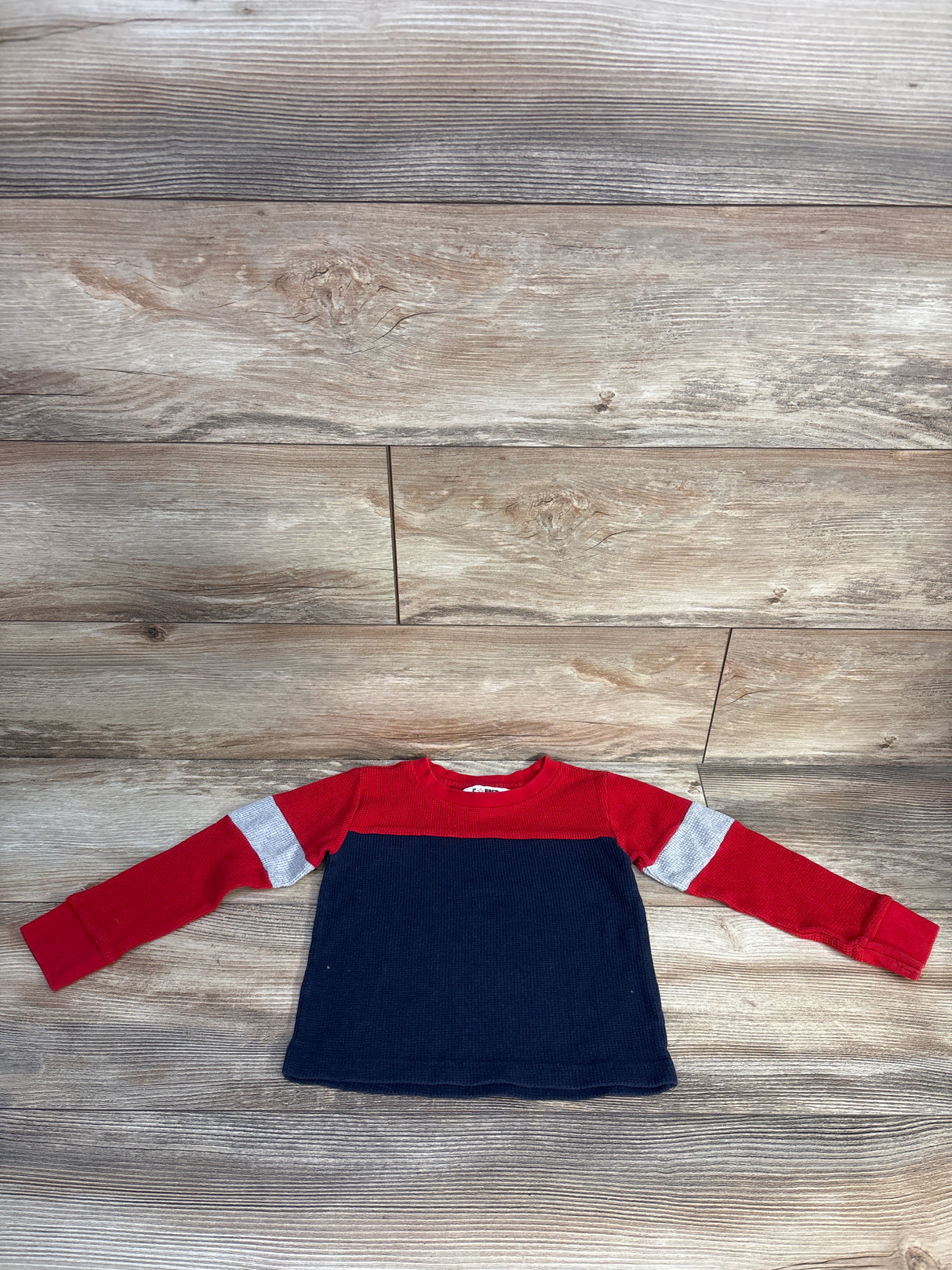 Copper Denim Waffle Knit Shirt Red sz 3T