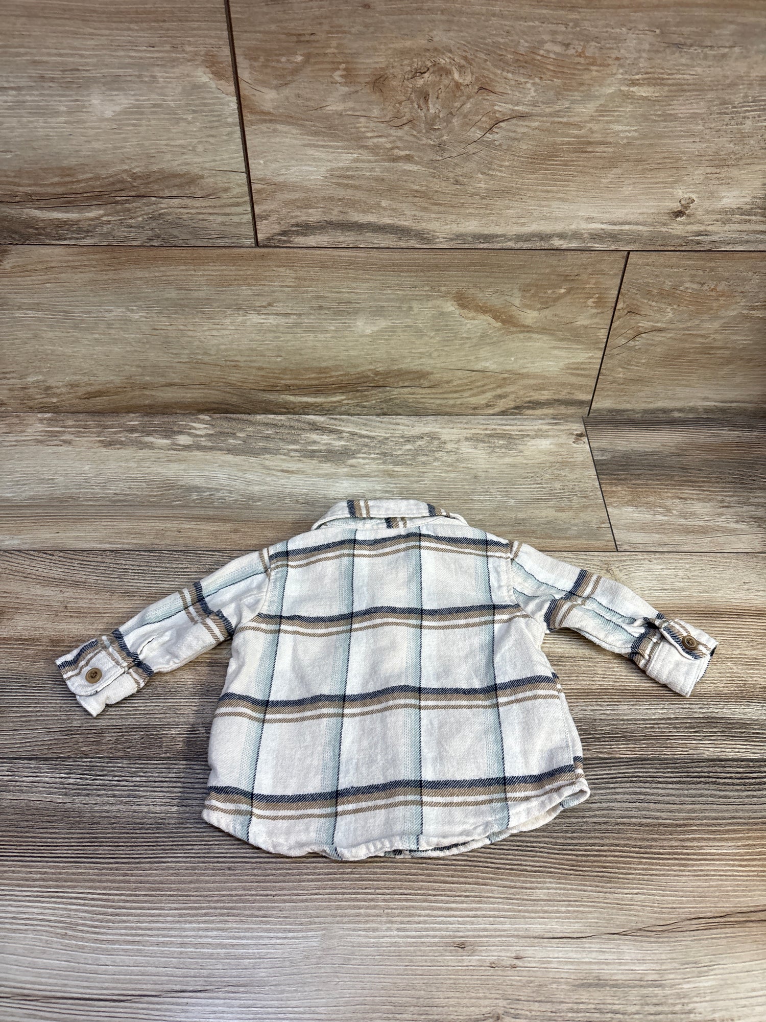 Old Navy Button Up Flannel Beige sz 0-3m