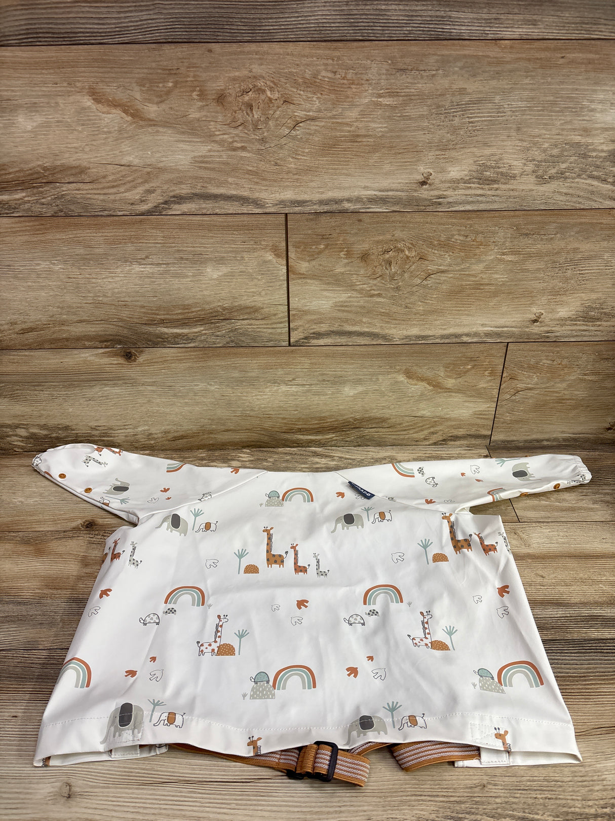 Bibado Coverall Weaning Bib in Serengeti Spaghetti White sz 6-36m