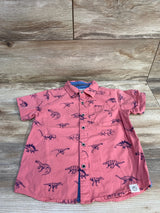 Free Planet Dinosaur Button Up Shirt Pink sz 4T