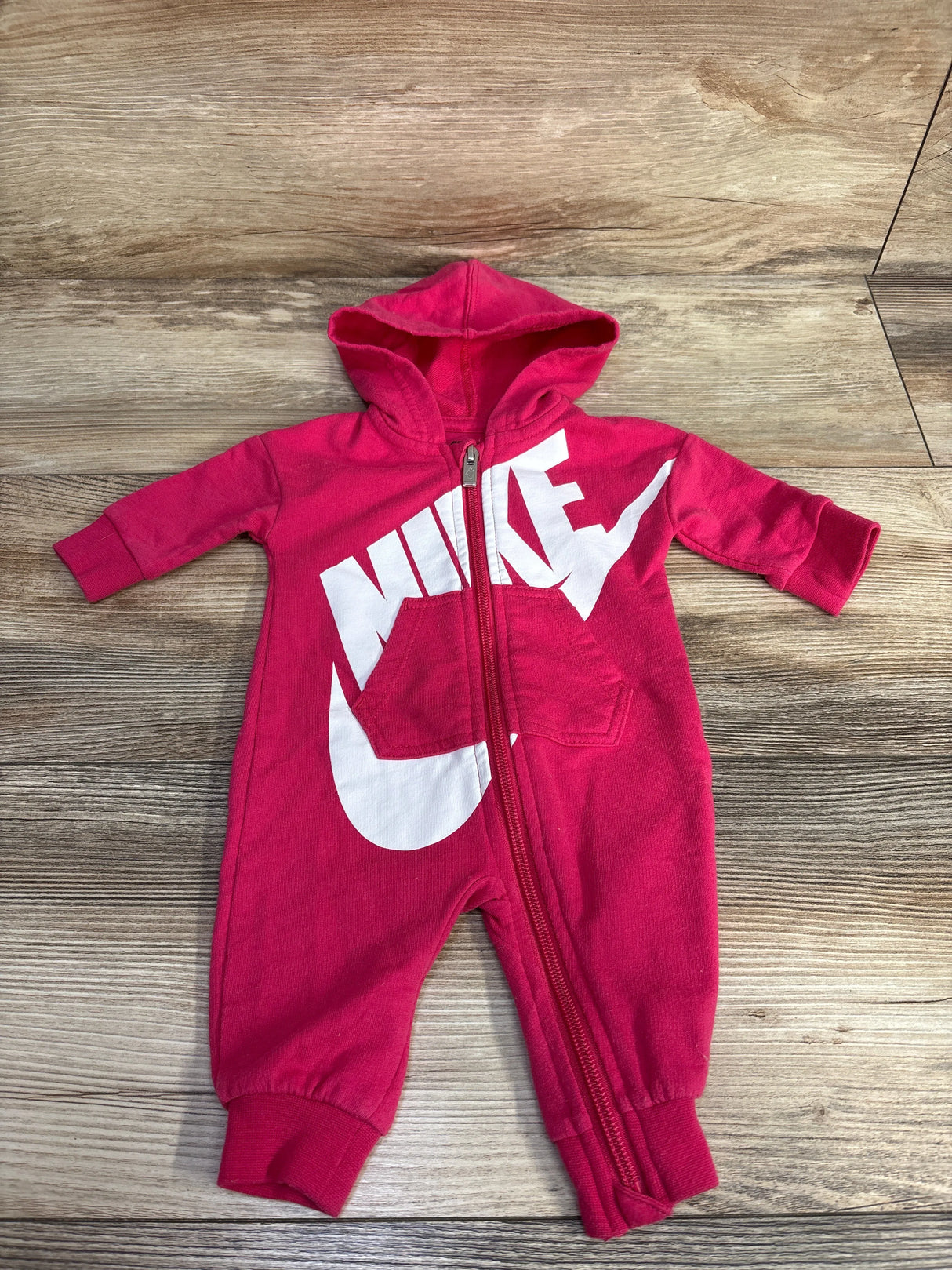 Nike Play All Day Hooded Coverall in Bright Pink sz Newborn