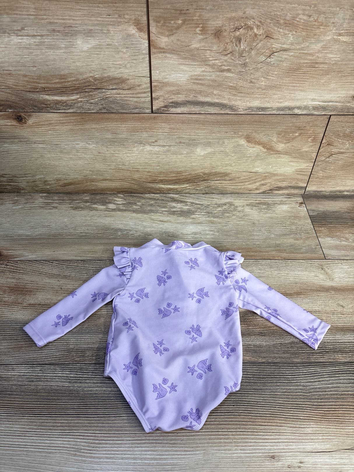 Carter's 1pc Long Sleeve Rash Guard Swimsuit Purple sz 3m