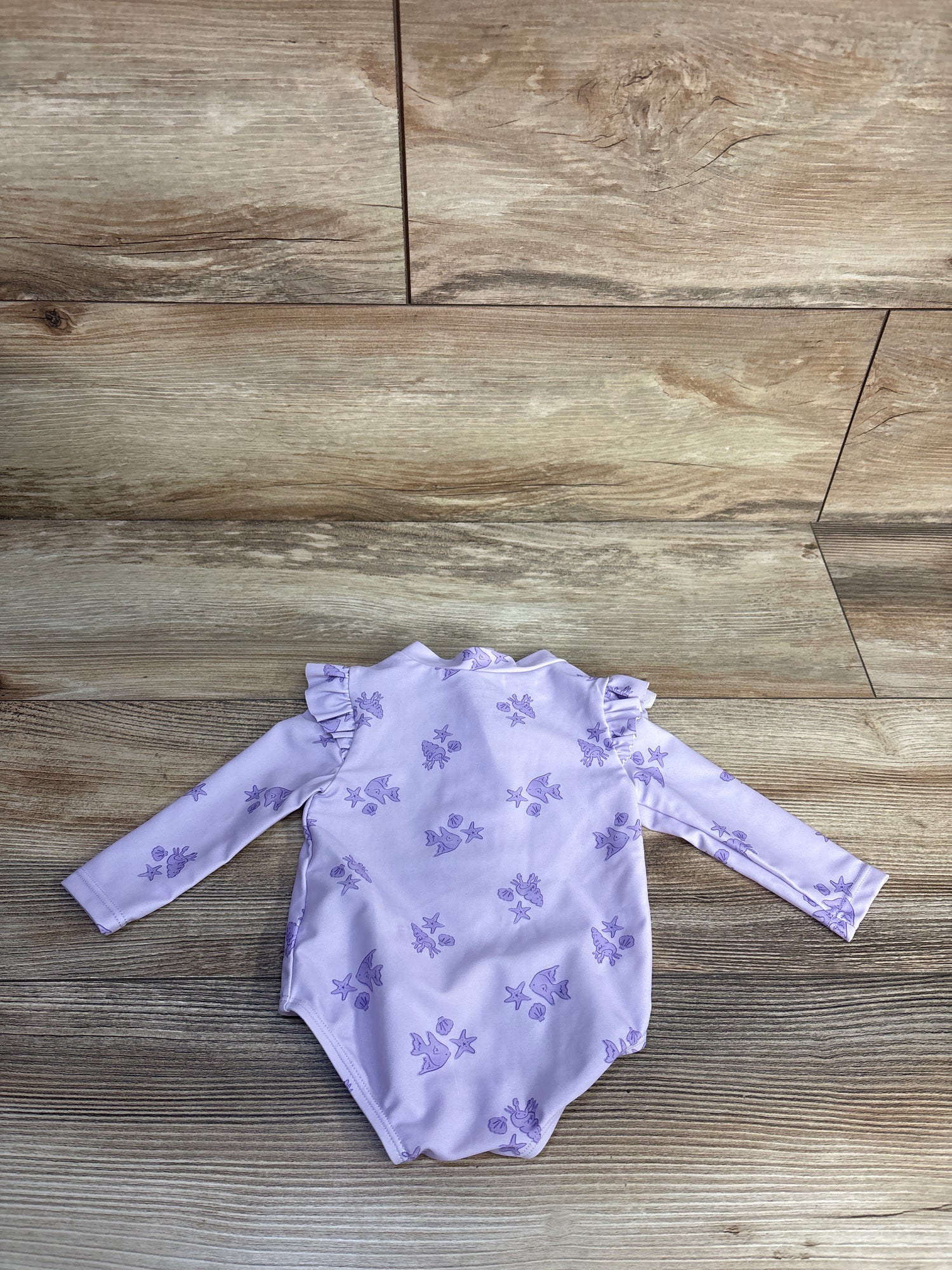 Carter's 1pc Long Sleeve Rash Guard Swimsuit Purple sz 3m