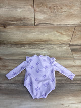 Carter's 1pc Long Sleeve Rash Guard Swimsuit Purple sz 3m