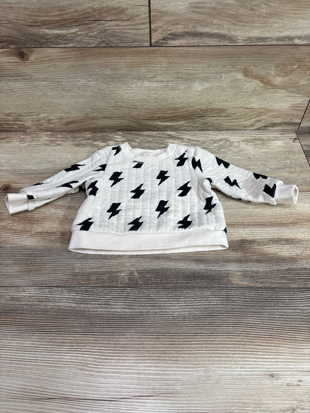 Cat & Jack Lightning Bolt Sweatshirt Ivory sz 3-6m
