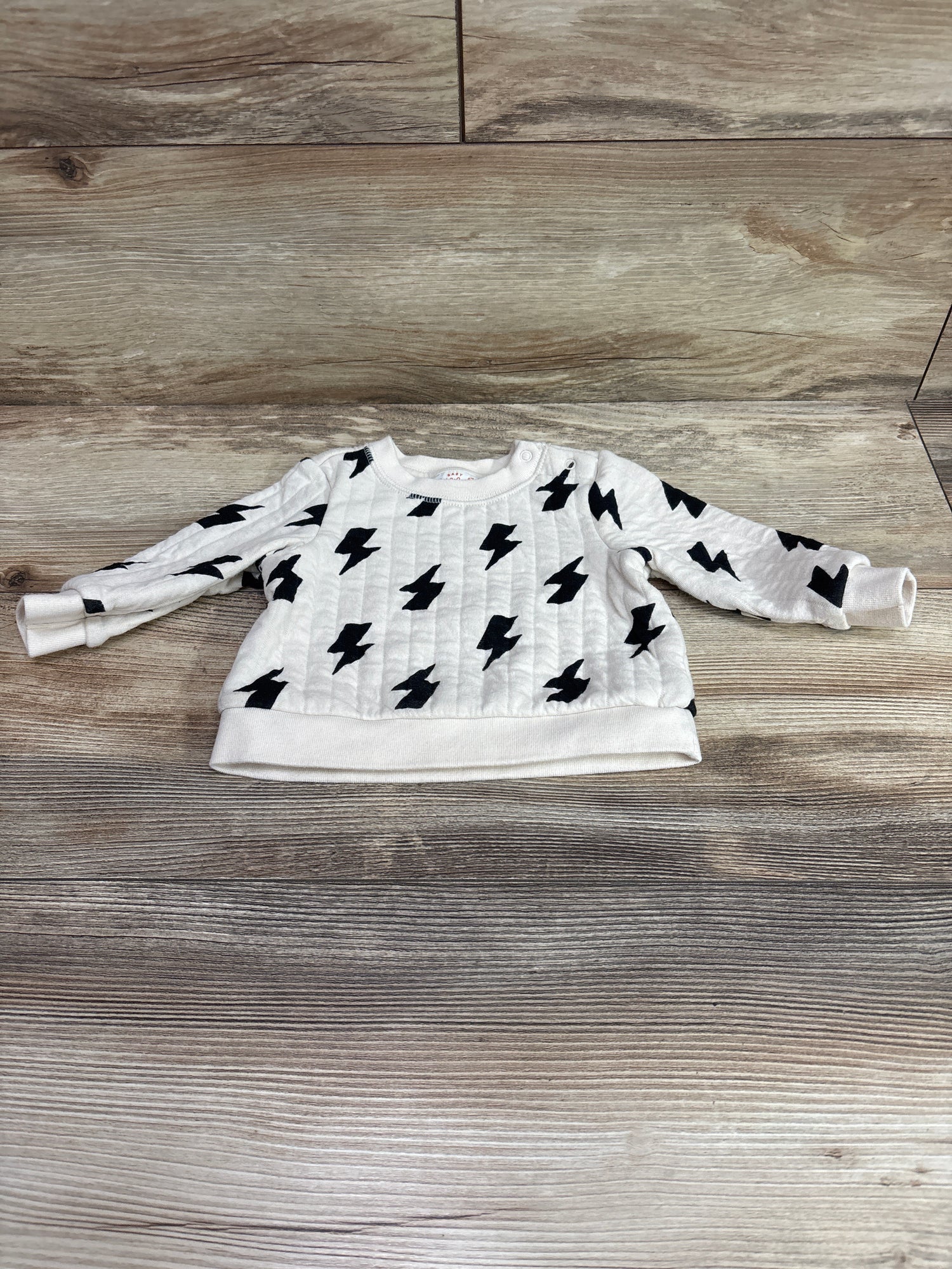 Cat & Jack Lightning Bolt Sweatshirt Ivory sz 3-6m