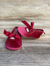 NWOT H&M Velvet Bow Soft Sole Shoes Red sz 0/1c