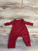 Jessica Simpson Ruffled Sparkle Coverall Burgundy sz 0-3m