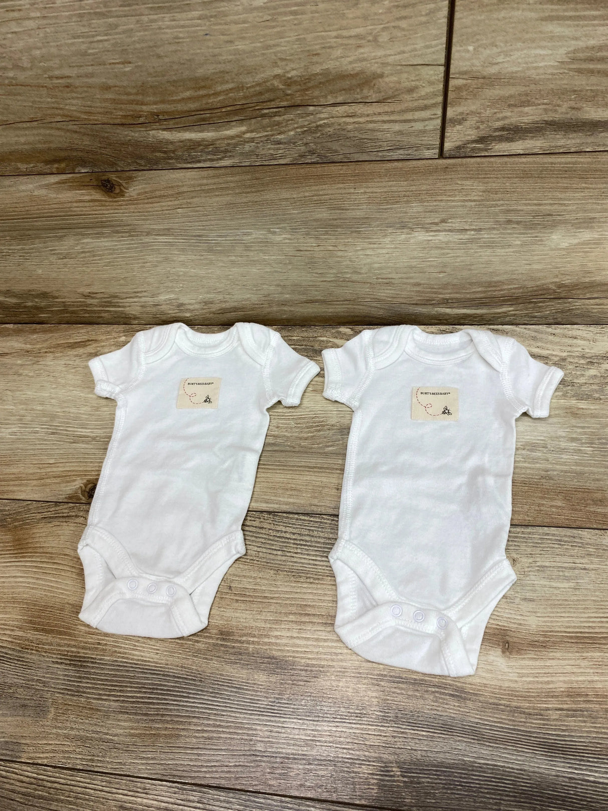 Burt's Bees Baby 2pk Bodysuits White sz Preemie