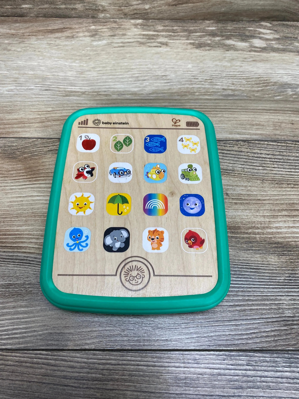 Baby Einstein Magic Touch Curiosity Tablet Wooden Musical Toy Green