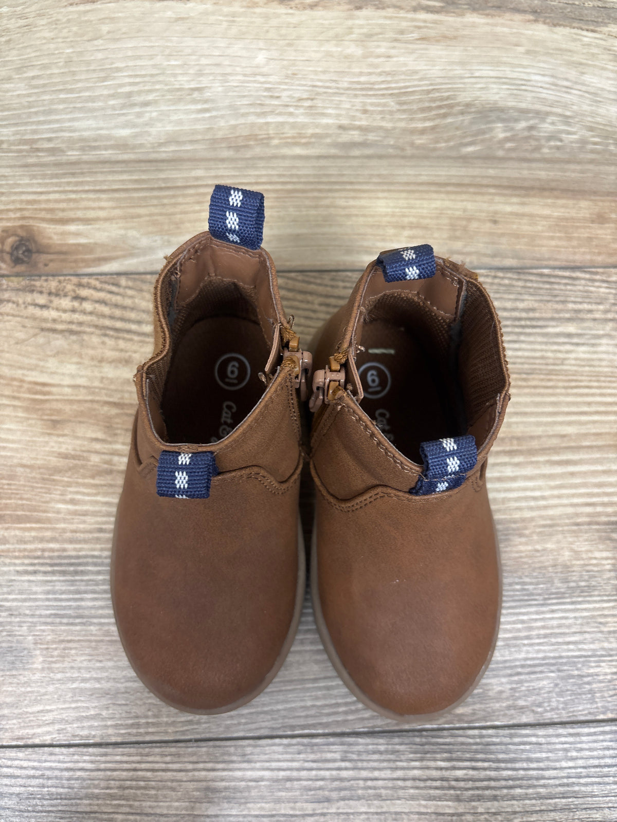 Cat & Jack Lucas Chelsea Boots Brown sz 6c