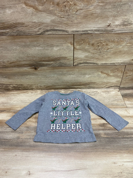 Holiday Time Santa's Little Helper Shirt Grey sz 3T - Me n Mommy To Be