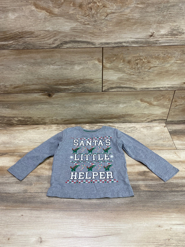Holiday Time Santa's Little Helper Shirt Grey sz 3T - Me n Mommy To Be