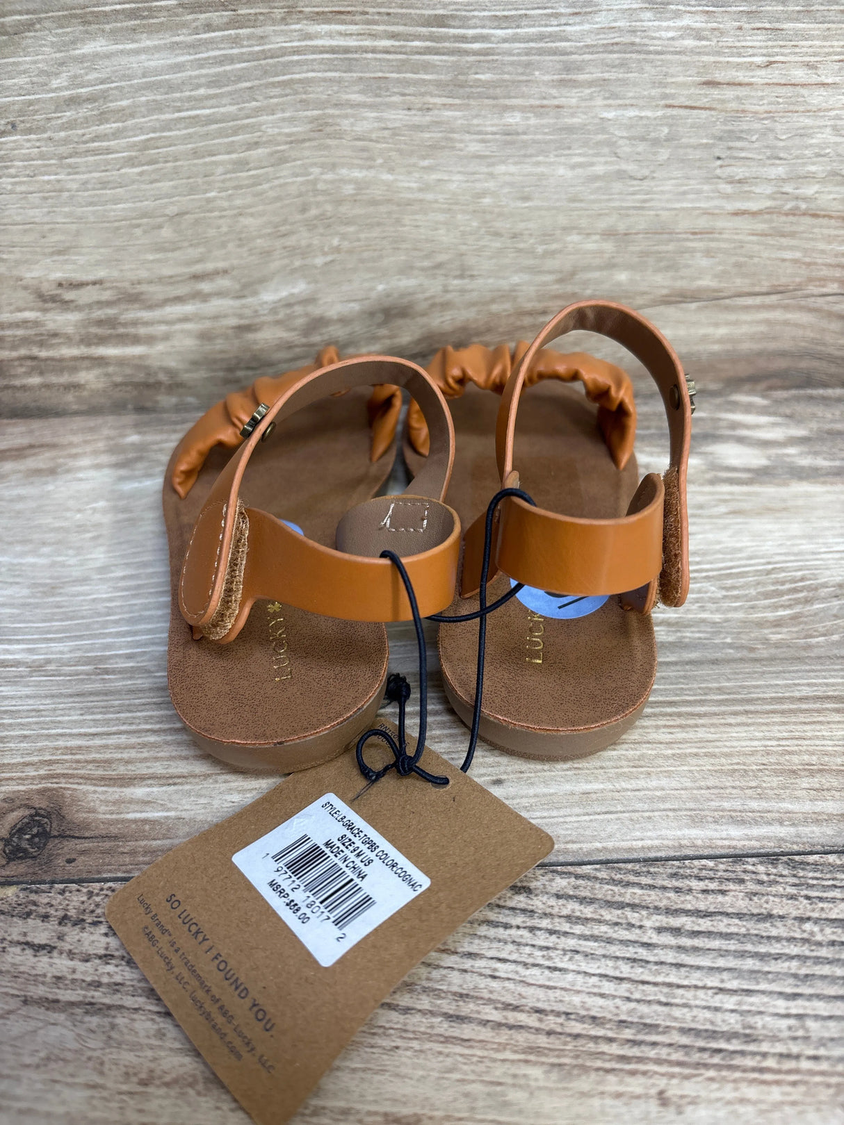 NEW Lucky Brand Grace Sandals Cognac sz 9c - Me n Mommy To Be