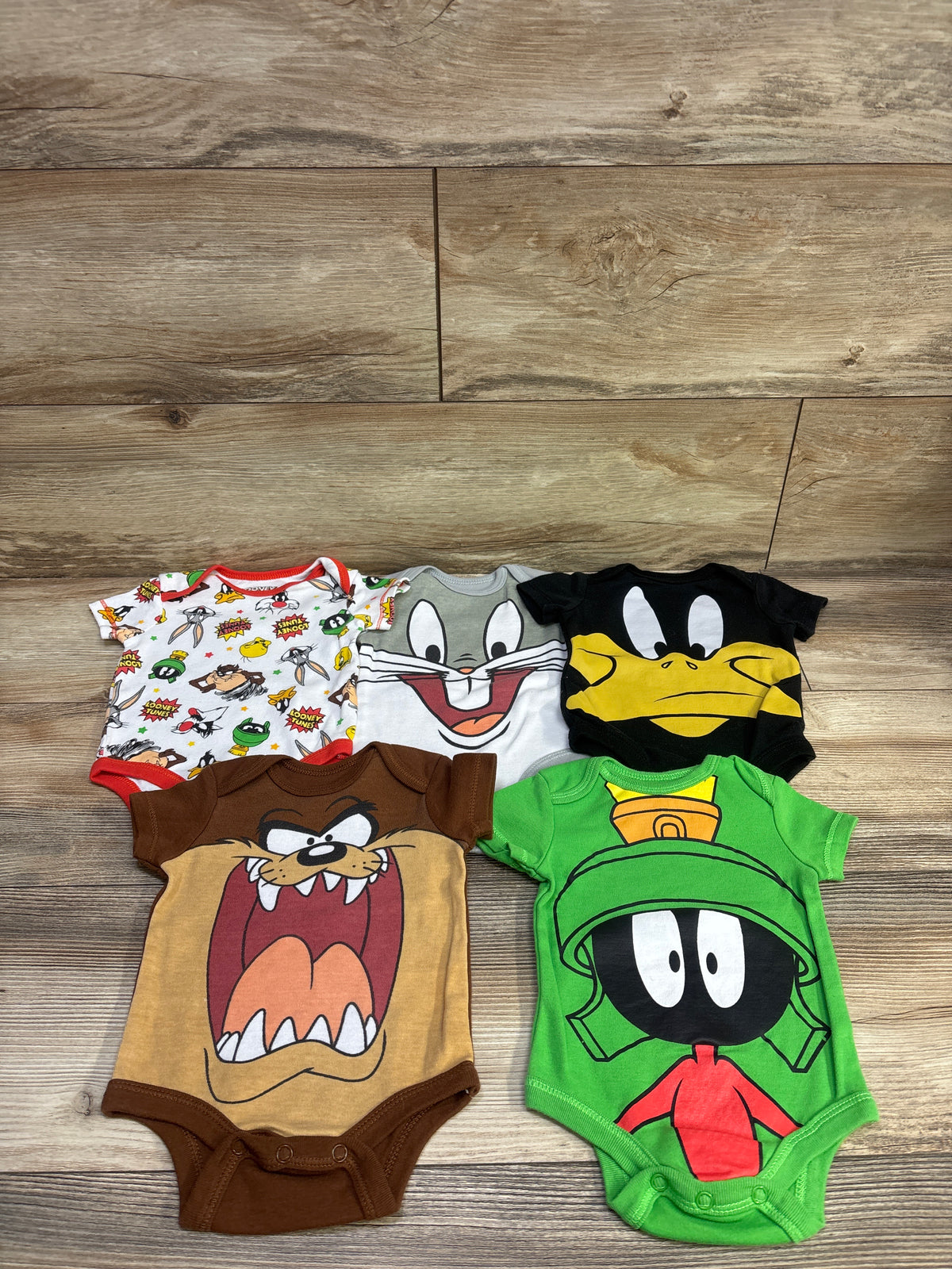 Looney Tunes 5pk Bodysuit Set Grey sz 0/3m