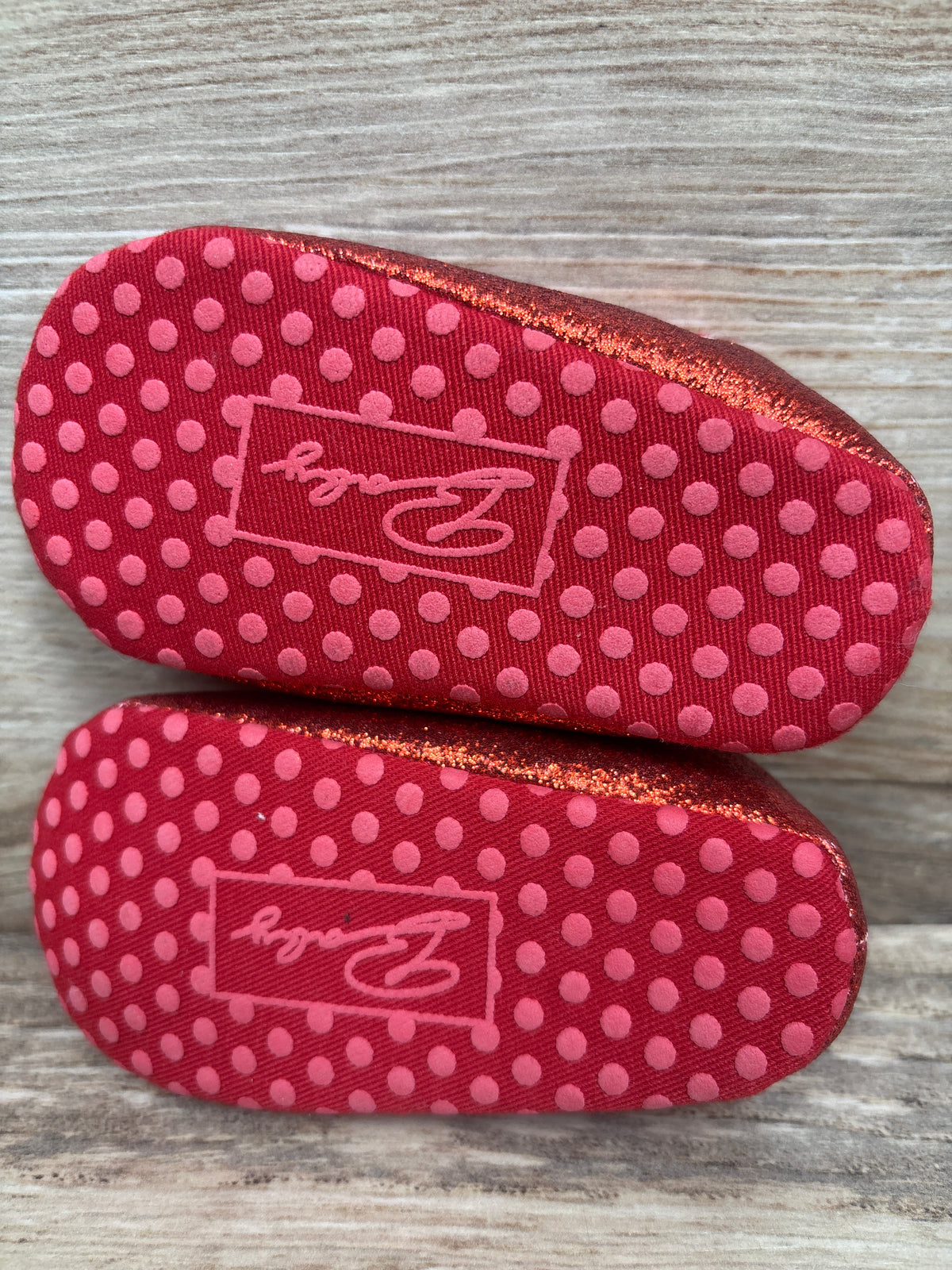 myppgg Soft Sole Glitter Mary Jane Shoes Red sz 3c
