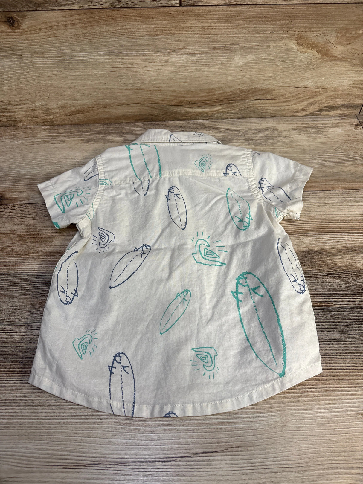 Quiksilver Surf Boards Button Up Shirt White sz 2T - Me n Mommy To Be