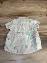 Quiksilver Surf Boards Button Up Shirt White sz 2T - Me n Mommy To Be