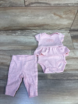 Just One You 2pc Little Sister Skirted Bodysuit & Pants Set Pink sz Newborn