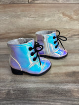 Wonder Nation Iridescent Shine Moto Booties sz 3c