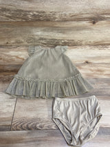 Cat & Jack Gold Metallic Tulle Dress sz 12m