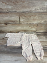 NEW Rabbit + Bear Organic 2pc Bow Print Shirt & Pants Set Beige sz 18m