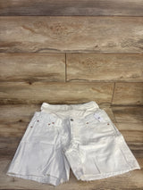 NEW Gap Maternity  7" Maternity Full Panel Denim Bermuda Shorts White sz 31/12R Large