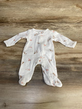 Child Of Mine Animal Print Sleeper White sz Preemie