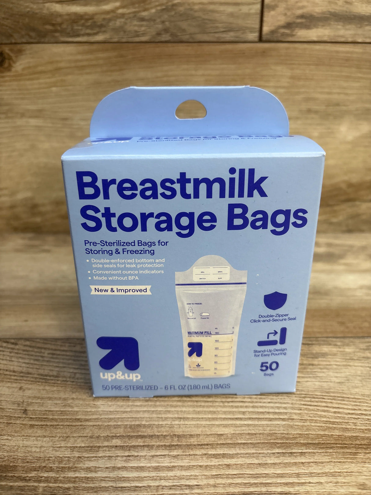 NEW Up&Up Breastmilk Storage Bags 6oz 50ct.