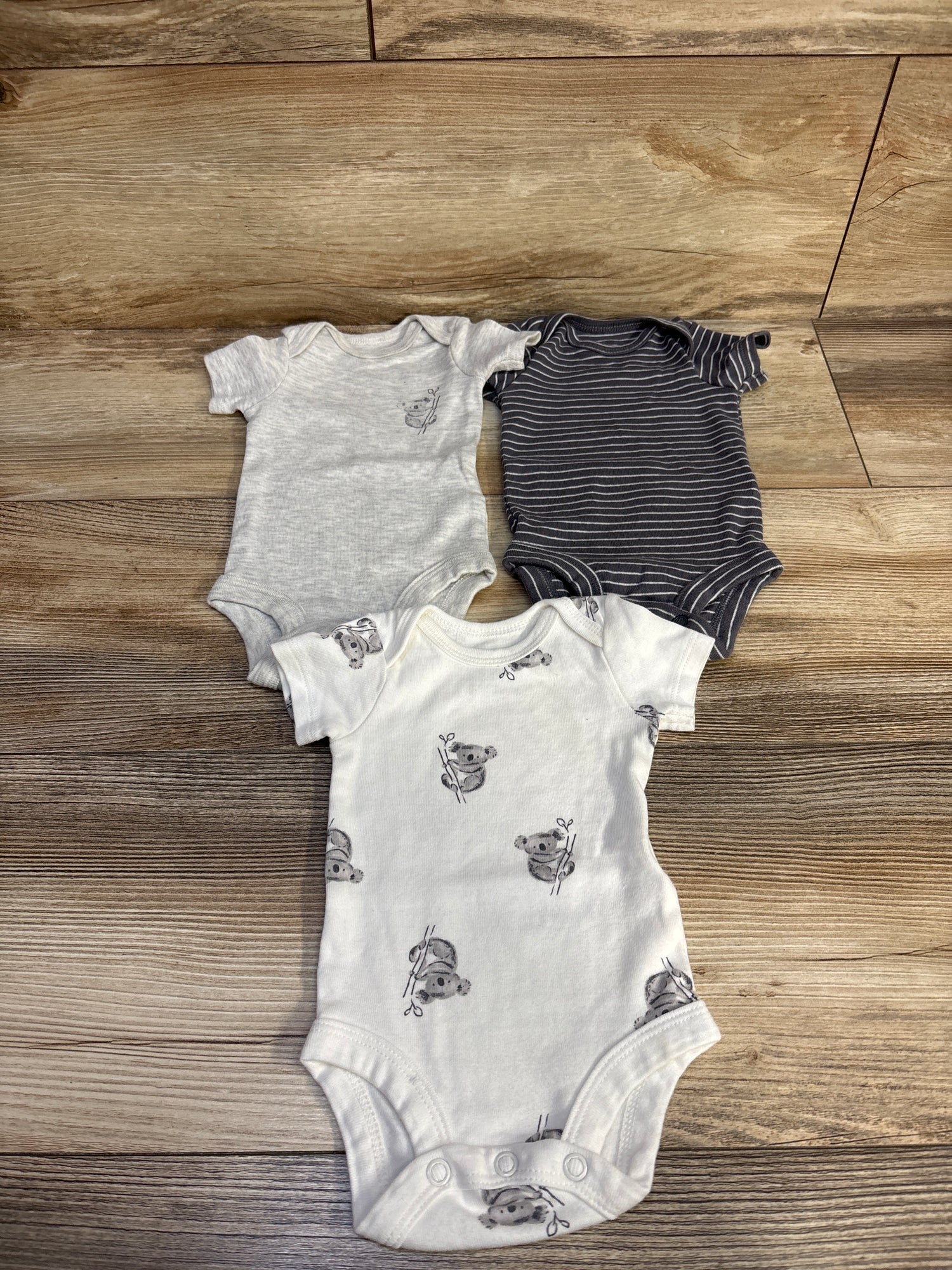 Child Of Mine 3pk Bodysuit Set Grey sz Newborn