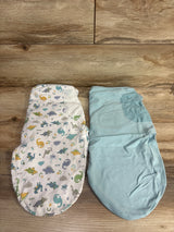 Swaddle Me 2pk Dinosaur Print Swaddle Wrap White sz 0-3m