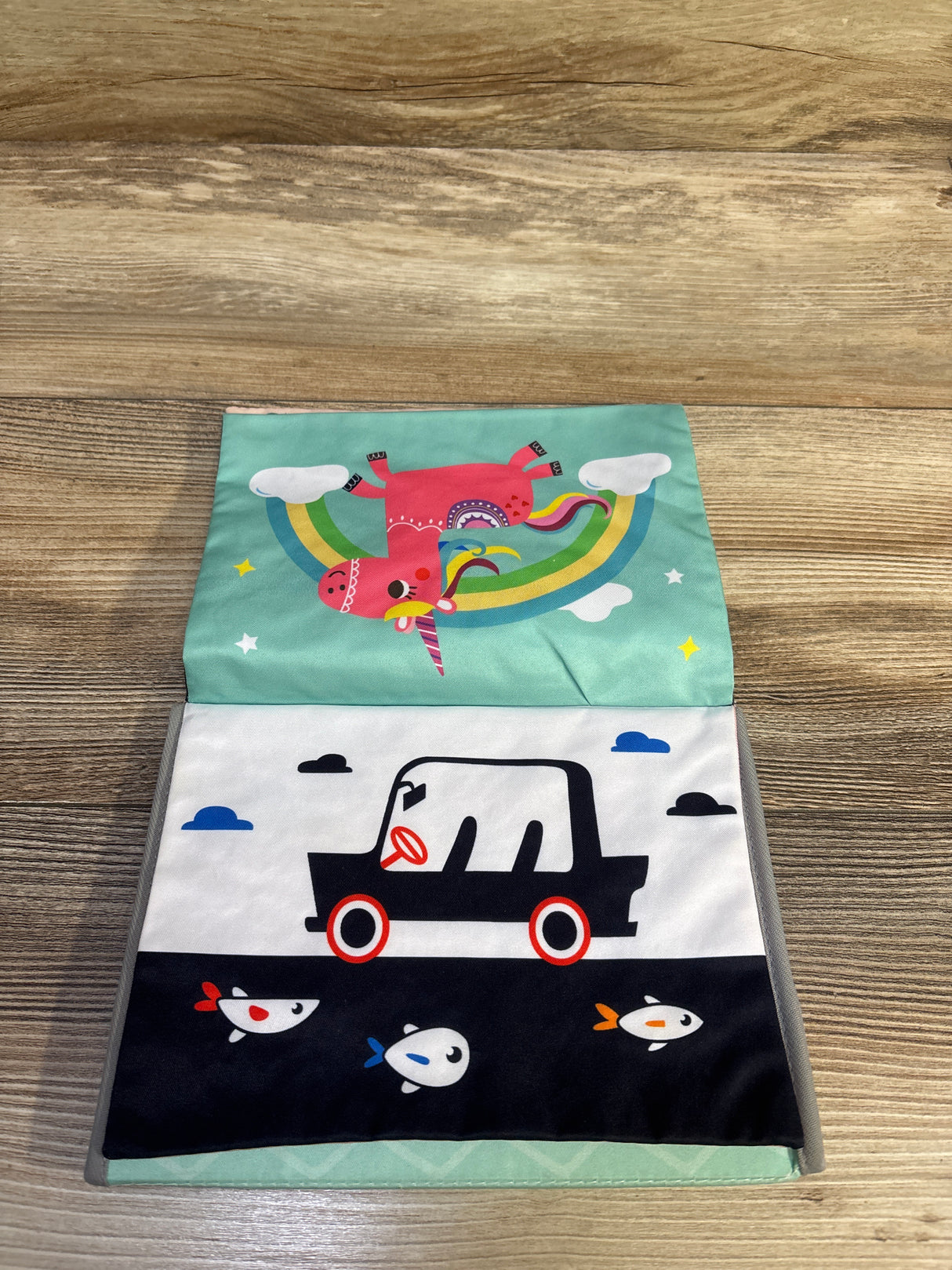Prop-Up Tummy Time Mirror Crinkle High-Contrast Book