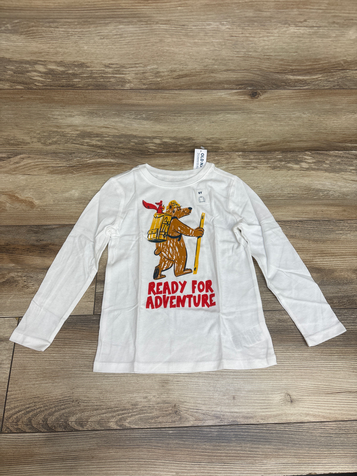NEW Old Navy Ready For Adventure Long Sleeve Shirt White sz 5T