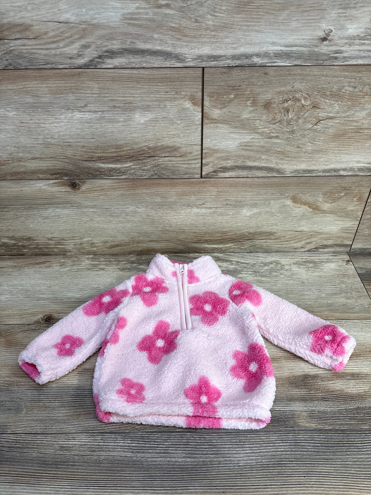 Just One You Floral 1/4 Zip Pull Over Jacket Pink sz 6m