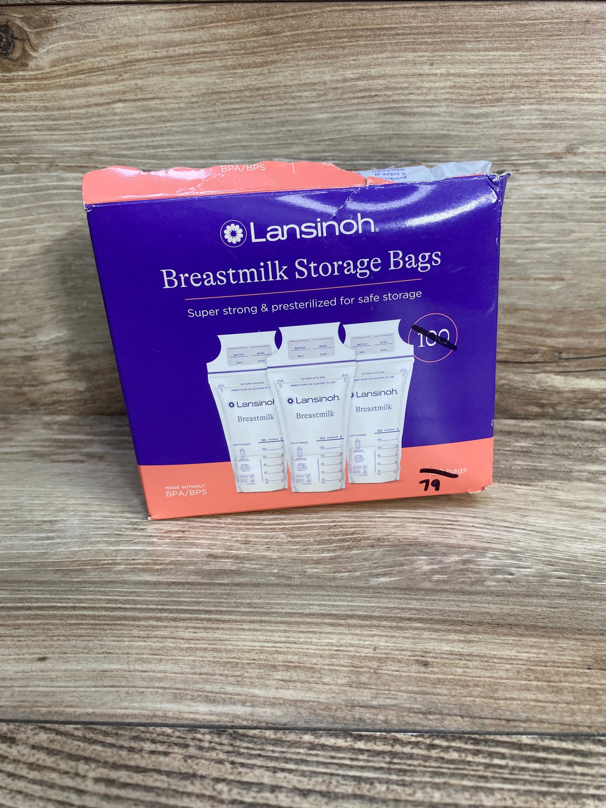 Lansinoh 79ct Breastmilk Storage Bags, 6oz