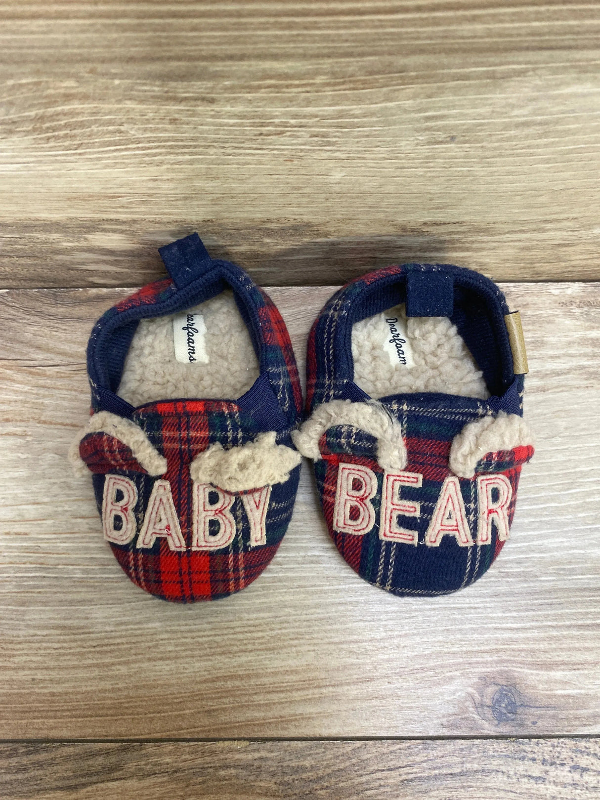 Dearfoams Baby Bear Slippers Sz 4c