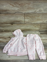 Oshkosh 2pc Full Zip Jacket & Pants Set Pink sz 18m