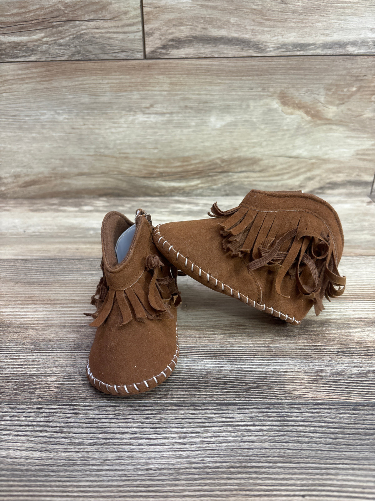 Muchenggift Cowboy Tassel Soft Sole Boots Brown sz 3c