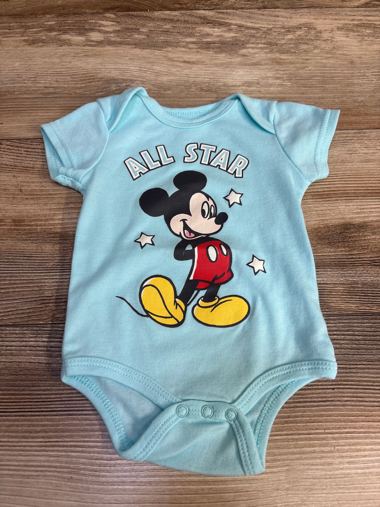 Disney Baby All Star Mickey Mouse Onesie Blue sz 3-6m