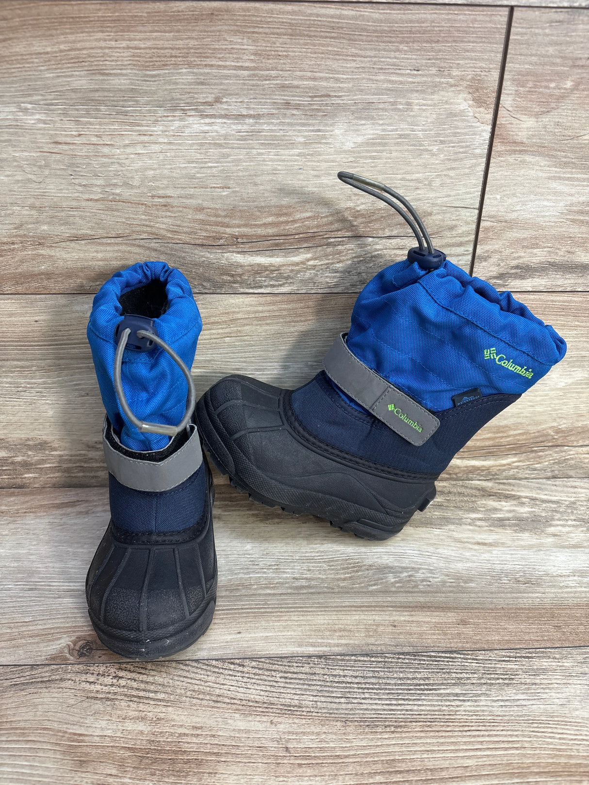 Columbia Powderbug Plus II Waterproof Snow Boots Blue sz 10c