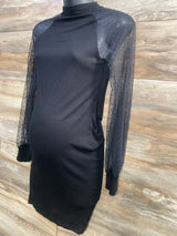 Shein Maternity Mesh Sleeve Ribbed Dress sz Small