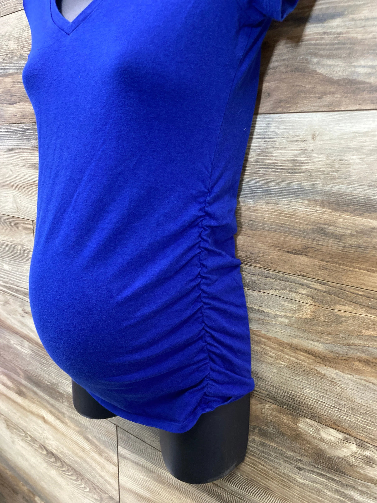 Motherhood Maternity Ruched Shirt Blue sz XS