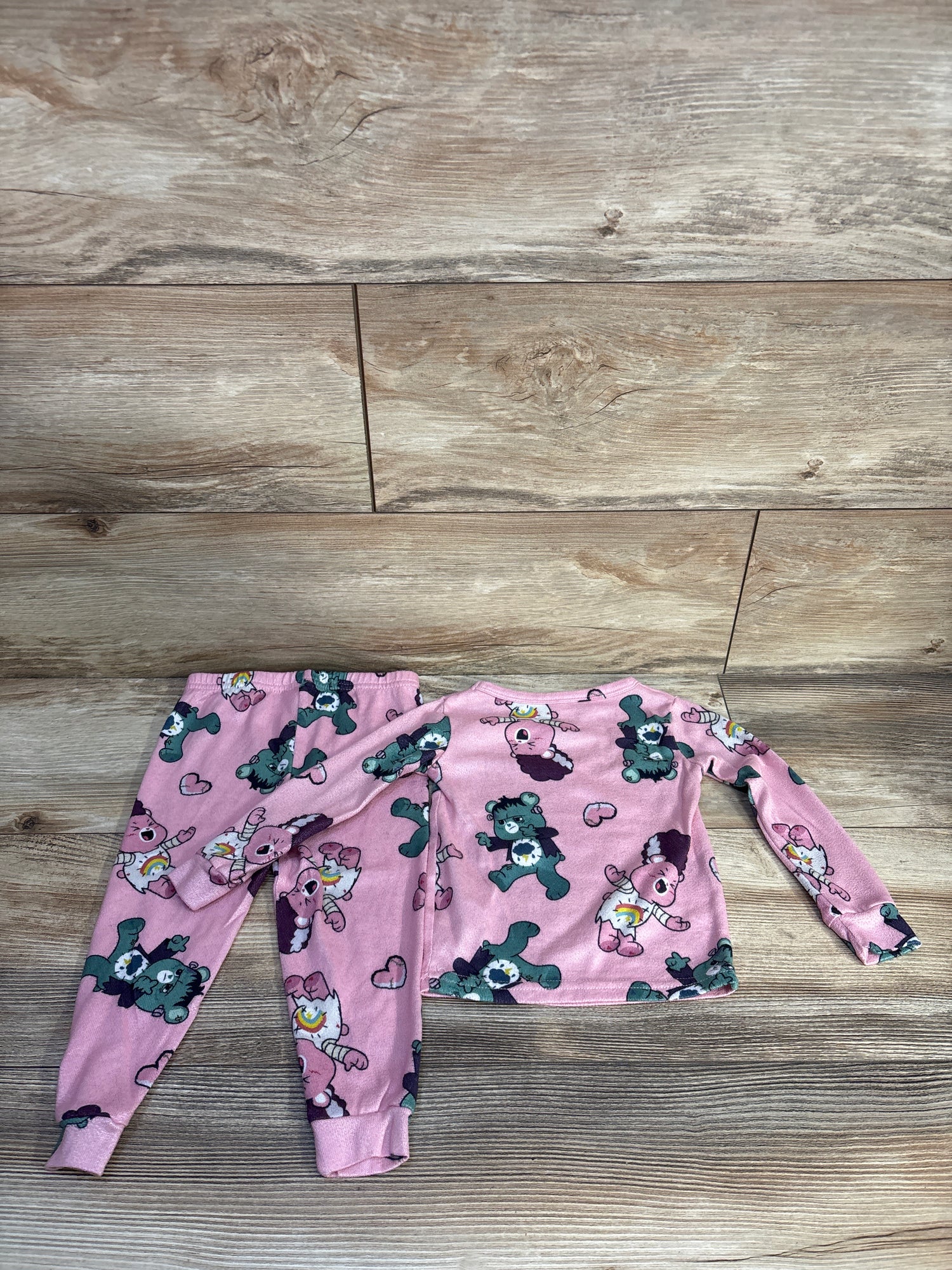 Care Bears x Universal Monsters 2pc Halloween Pajama Set Pink sz 2T
