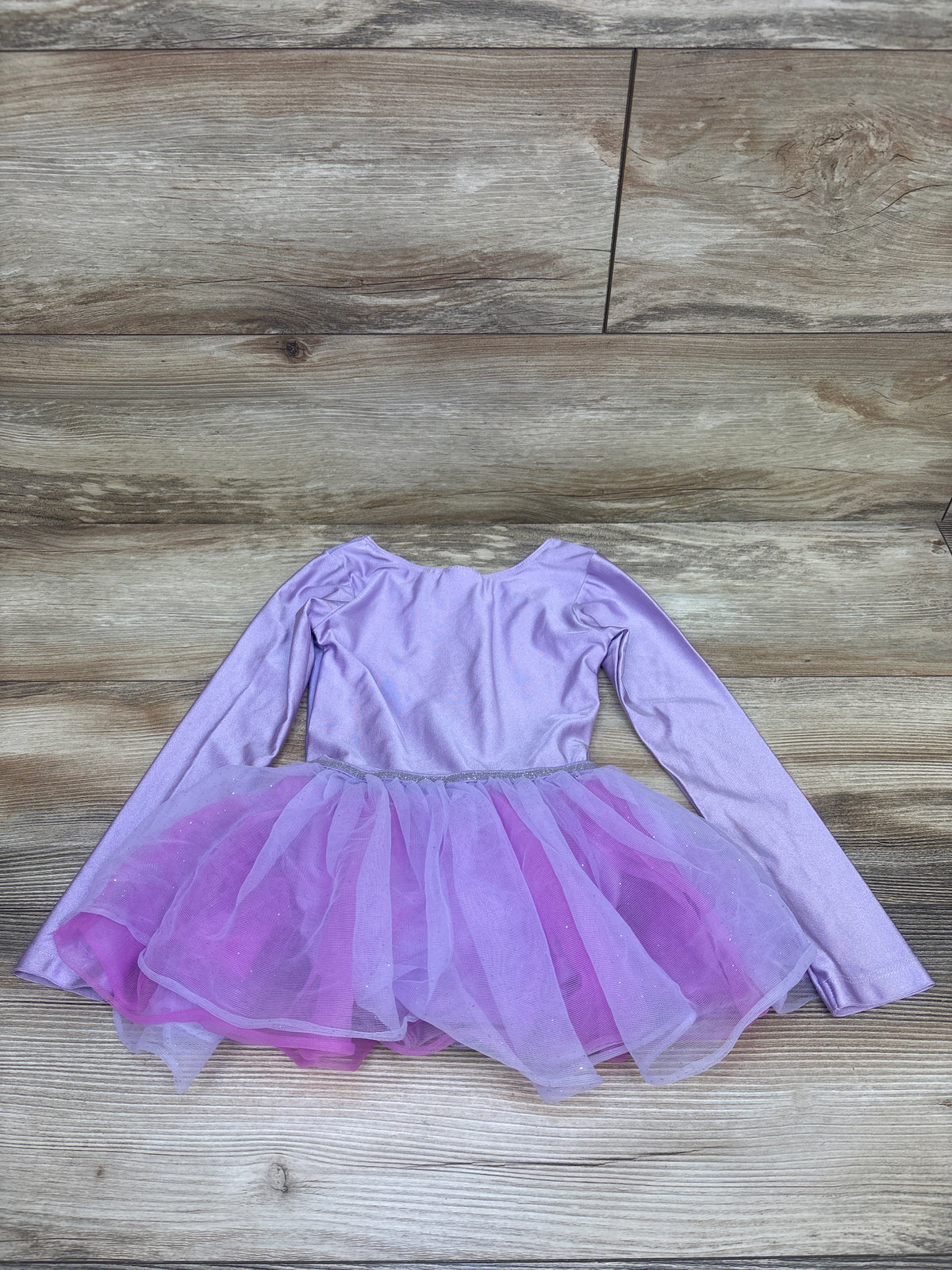 H&M x Disney Frozen Long Sleeve Bodysuit Dress Purple sz 5/6T