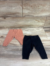 Cloud Island 2pk Pull On Pants Black sz 0-3m