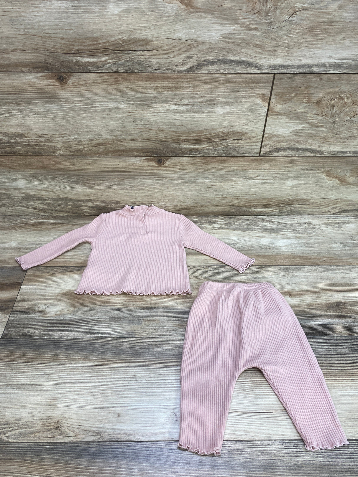 Old Navy 2pc Ribbed Top & Pants Pink sz 6-12m