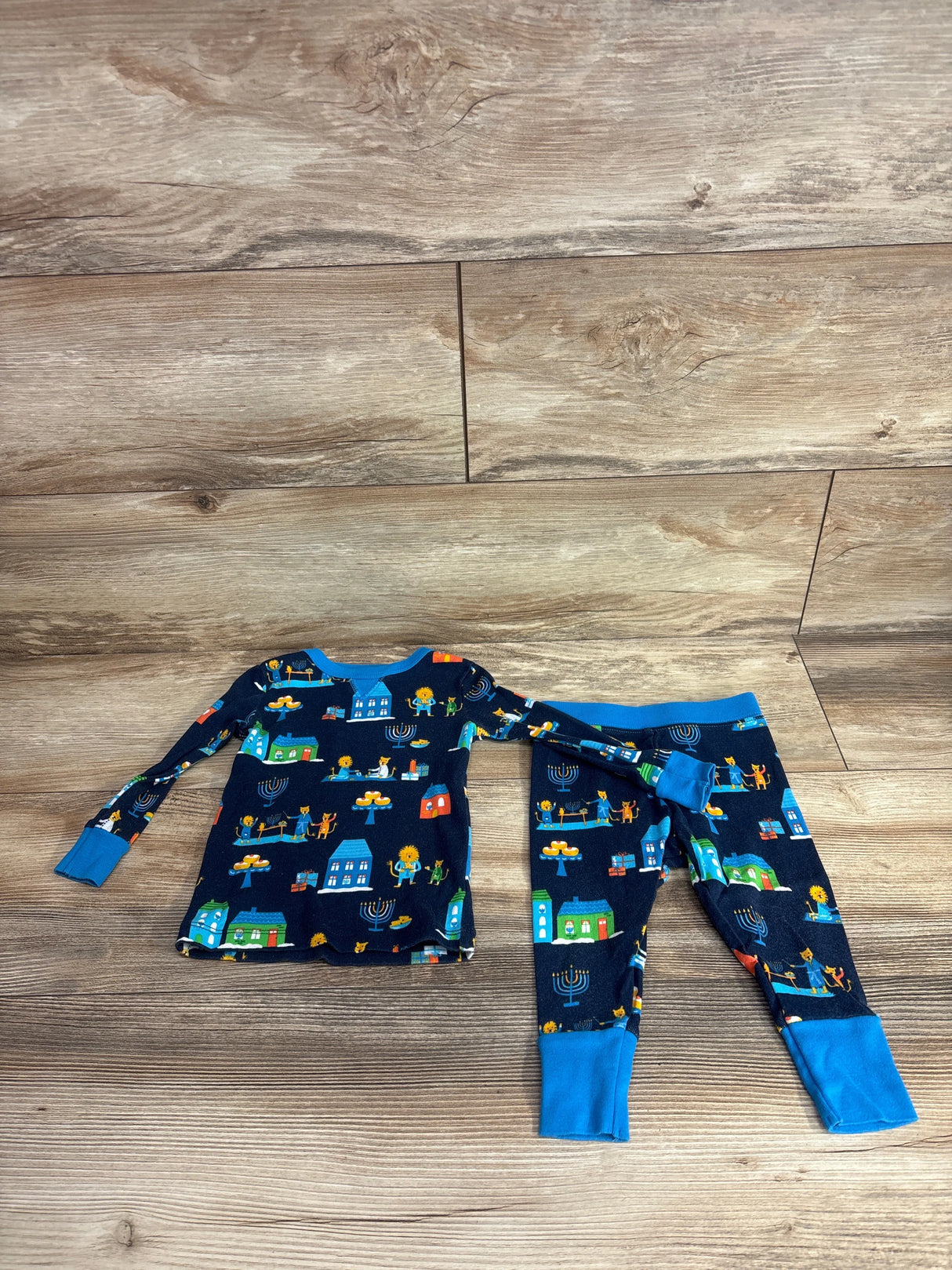 Hanukkah 2pc Pajama Set Navy sz 18m