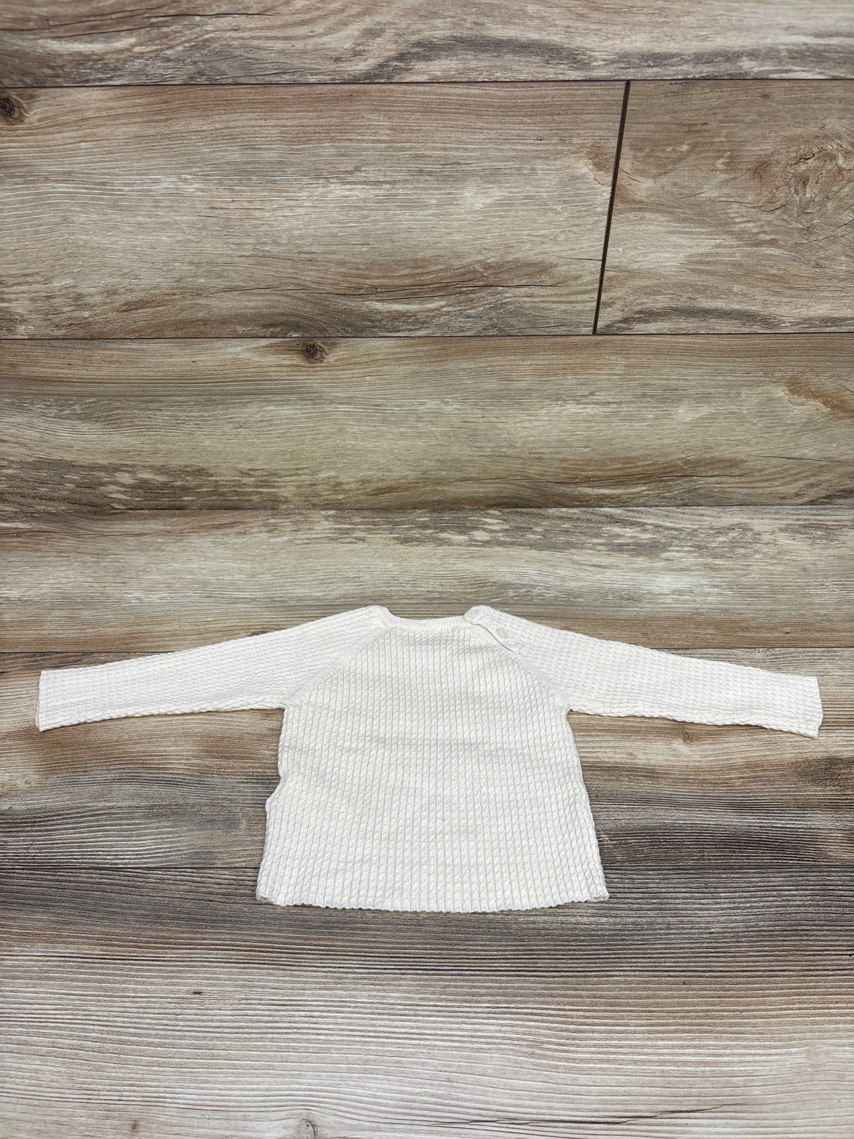 Zara Long Sleeve Knit Shirt Ivory sz 6-9m
