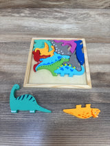 LUXEN Wooden Dinosaur Puzzle Board 12pc